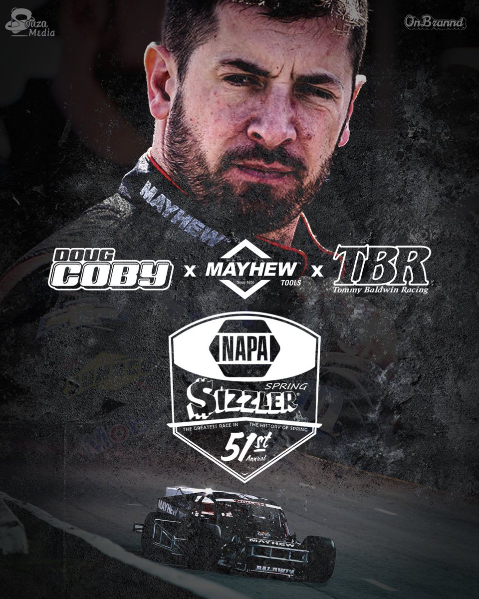 SouzaMedia's tweet photo. 👊 Going back to @StaffordSpeedwy looking for a 5th #NAPASpringSizzler 🏁 

✏️ @doug_coby To Drive @TBR7NY, @mayhewtools entry in Sizzler

"The Spring Sizzler is a big race – really one of the last remaining races with an amazing amount of history."

https://t.co/Psp3PSheAp https://t.co/r0wS0pfbWp