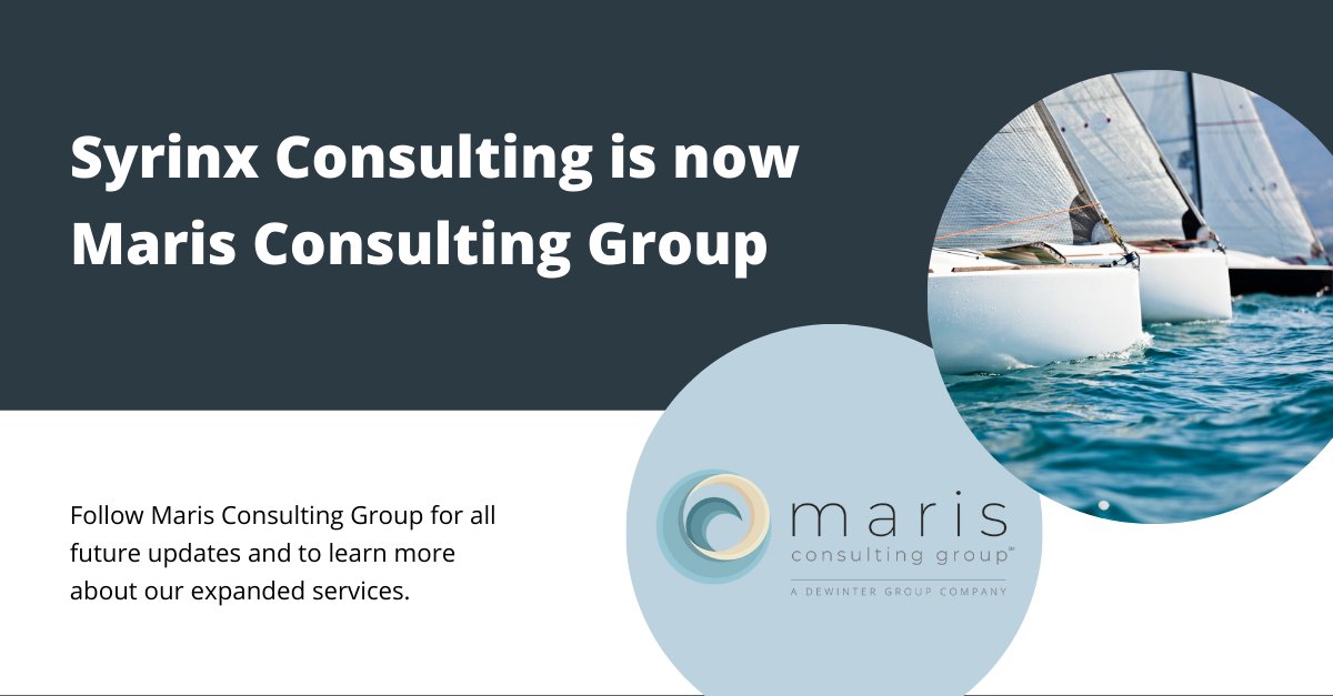 Syrinx Consulting is excited now to be a part of the Maris Consulting Group! Follow <a href="/MarisCG_CA/">Maris Consulting Group℠</a> to stay up-to-date about our expanded offerings and specialties.