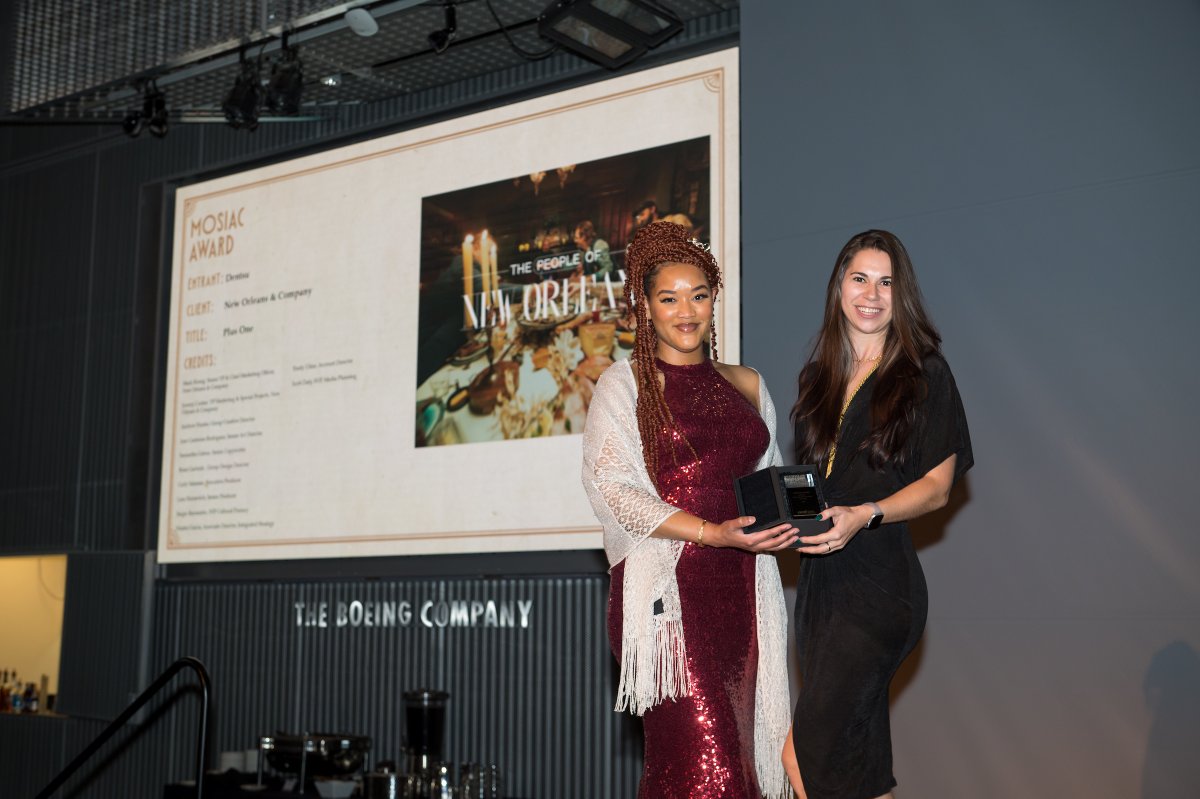 neworleansandco's tweet photo. We'd like to toot our own horn for winning Best of Show at the @AAFNOLA Addys for our "Plus One" commercial. We also received a Mosaic Award for commitment to diversity and inclusion in advertising. Thanks to the culture bearers and crew for bringing this idea to life! #TBT https://t.co/JgVWz5kweI