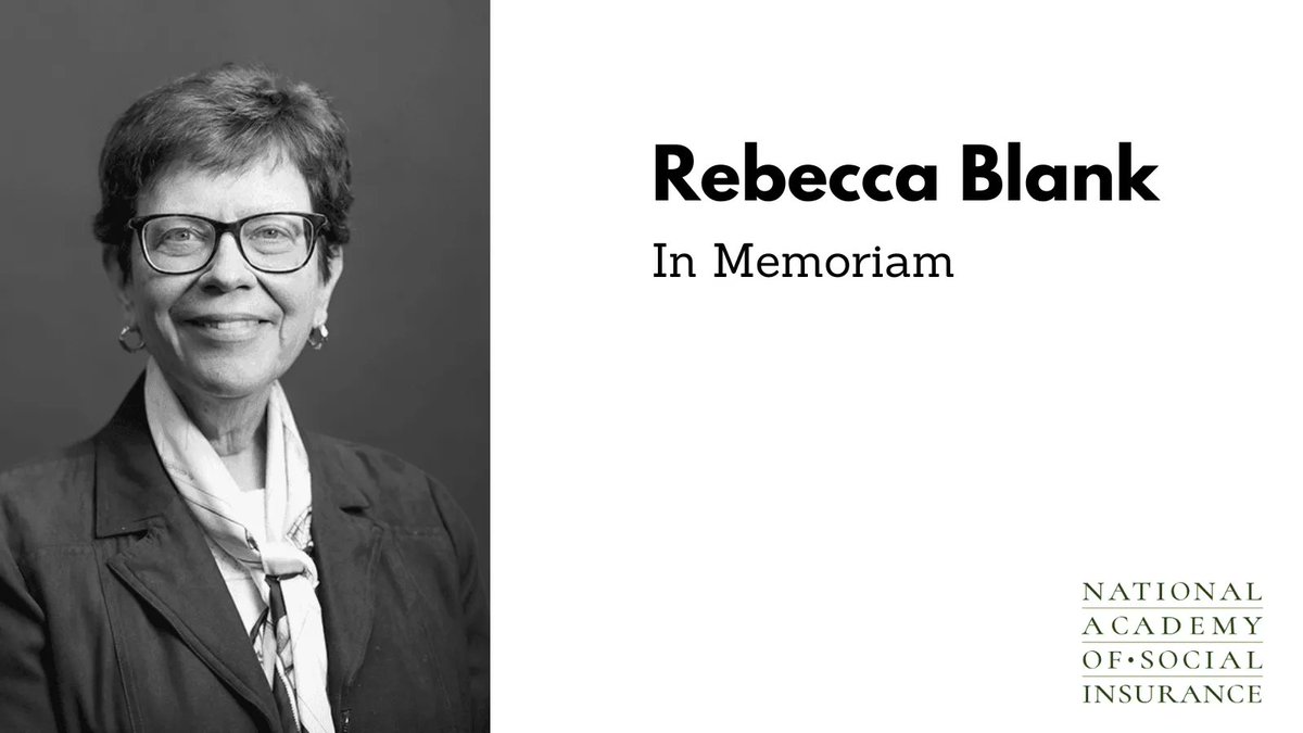 We are sorry to have lost Rebecca Blank, an Academy Member and President-elect of Northwestern University and formerly the Chancellor of the University of Wisconsin-Madison. She passed away February 17. Read more about her impact here: bit.ly/3ZdCYYu
