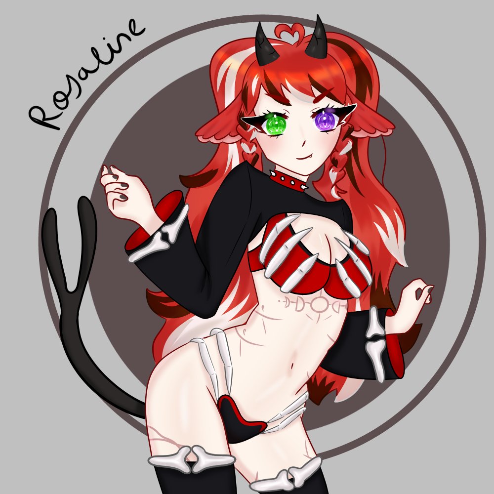 EvannSilber's tweet photo. Dibujo finalizado de Rosaline! Es la hija que creamos @savagesage__ y yo, y con todo nuestro amor 🖤❤️🤍
¿Os gusta? No la mires demasiado, que te roba el alma para comérsela.
#EvannArt #VtuberArt #VtuberPromo https://t.co/oFBqeS8ic7