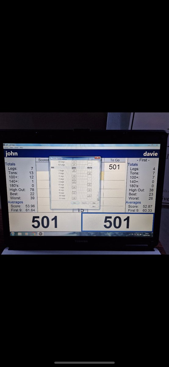 1st win for John “Irvine cross” Tonner ! Unlucky Davie 🎯🎯🎯🎯