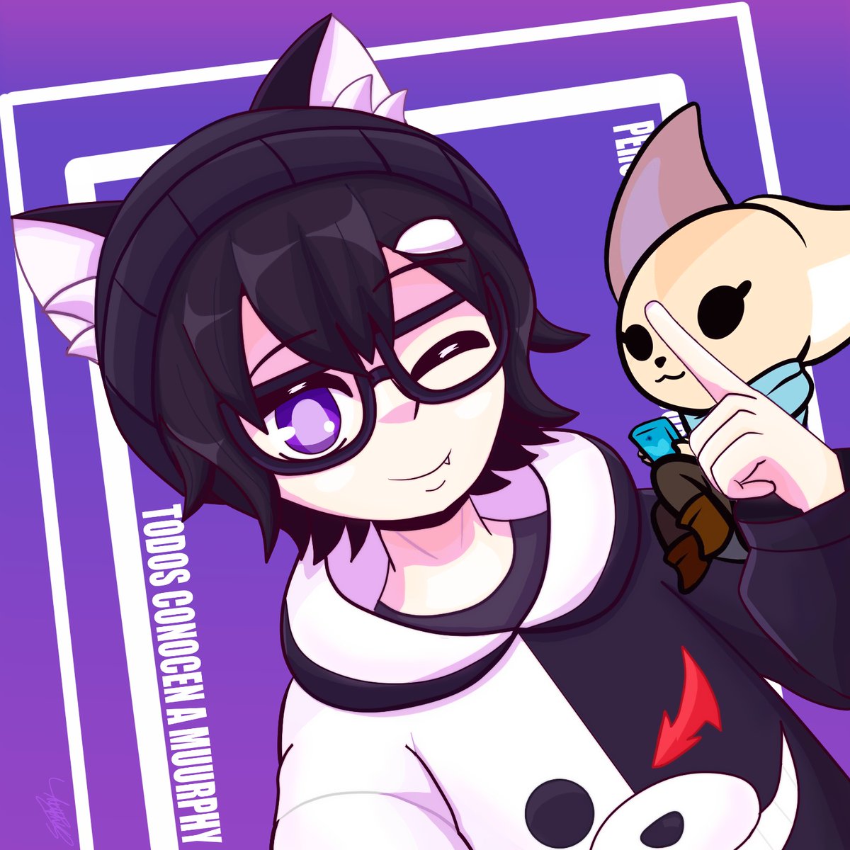 Aquí con mi gran amiga Fenneko :3 amo ese personaje de verdad xD #vtuber #vrchatavatar #fenneko #aggretsukoseason5
