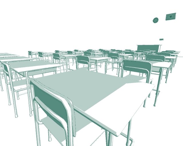 「3Dくん、教室描いてーって指示出されて、じゃあどんな感じにしますかーってこっちか」|千秋楽太郎のイラスト