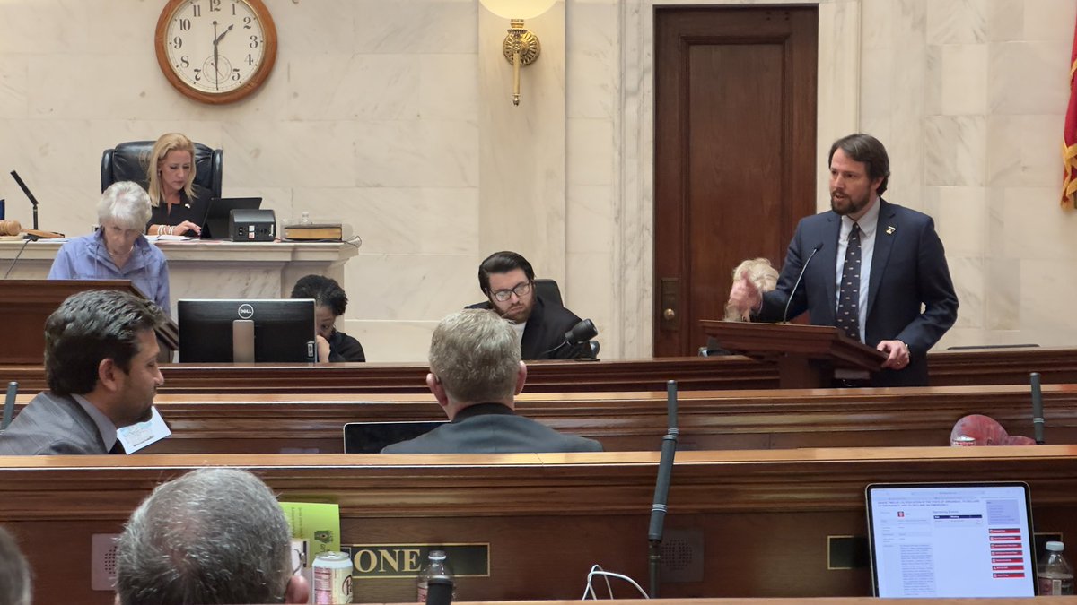 Senator Clarke Tucker (D-Little Rock) is speaking against #SB294, the LEARNS Act, on the Senate flor right now. #arpx