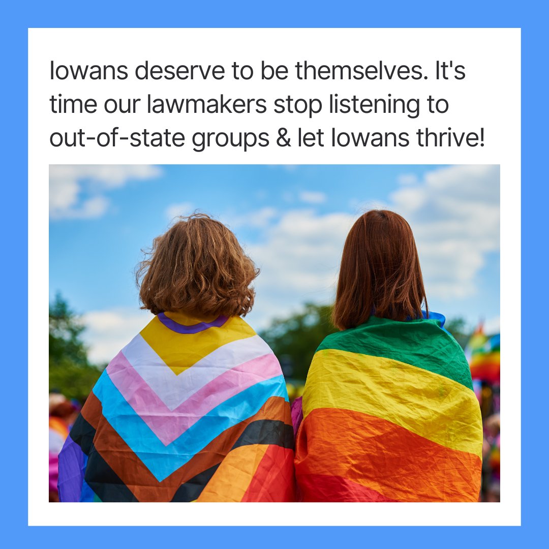 Thanks to the Iowa students &amp; parents supporting LGBTQ rights in the legislature today. Your voices deserve to be heard. 

<a href="/IowaGOP/">Iowa GOP</a>, it’s time to truly listen to the Iowans you impact, not the agenda of hateful groups originating in other states. #Iowa #IALegis