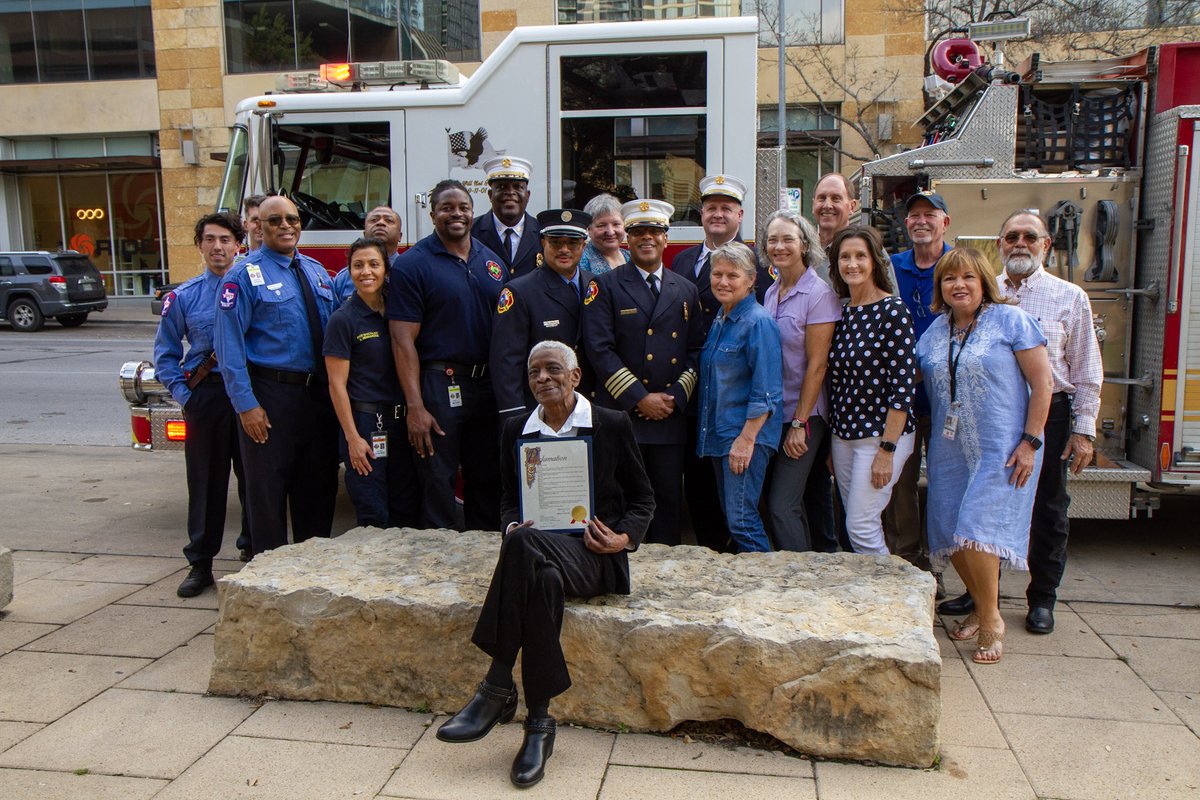 Today I had the privilege to present a proclamation to Betty J. Swint who was the first Black woman to serve as a firefighter in Austin and only the third in the state of Texas. She went on to serve for 27 years-mostly at Station 26 in District 1! #BHM #BHM2023