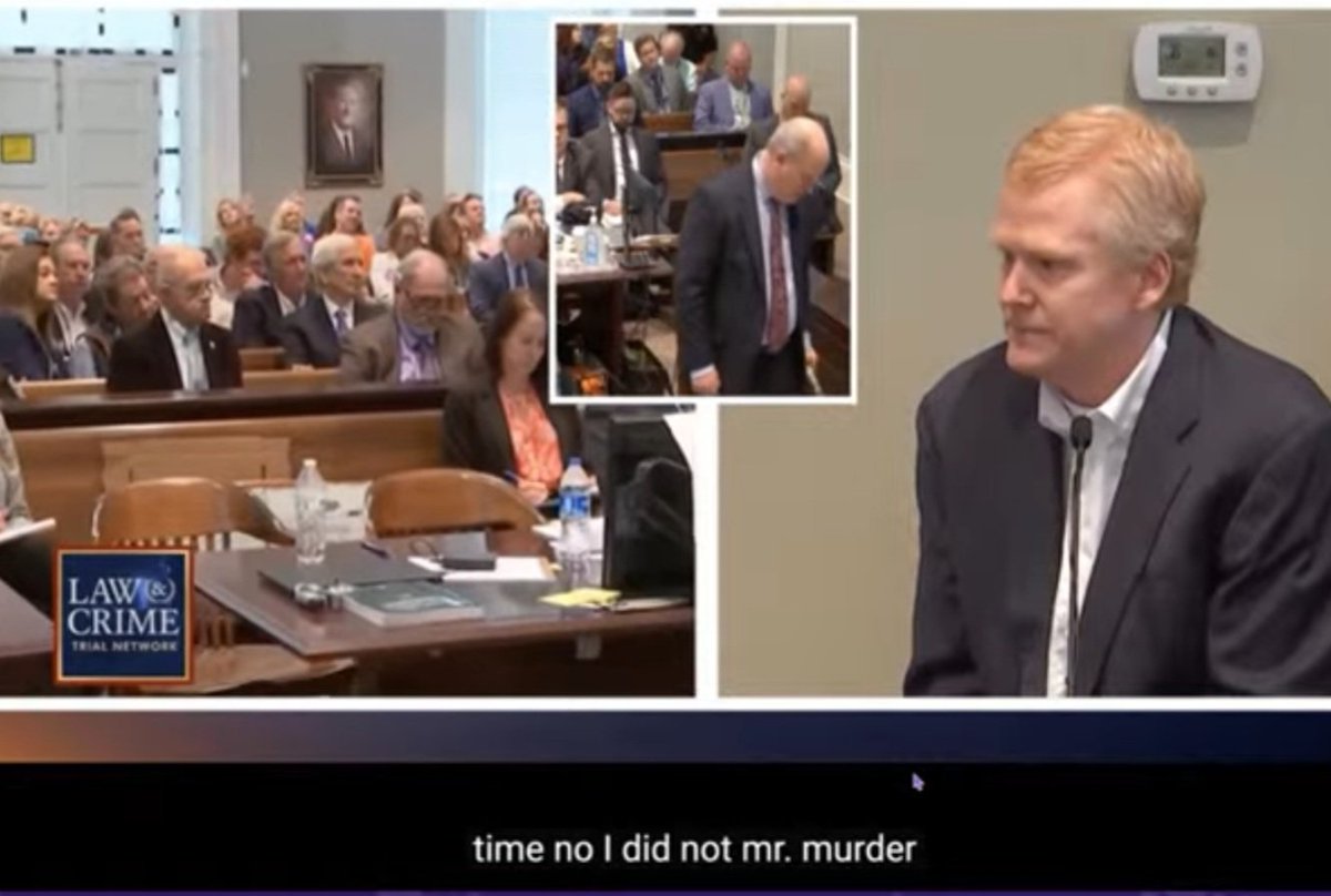 ColourMeSkeptic's tweet photo. @TragosLaw sorry but I had to laugh when the captions called him "Mr. Murder"  #MurdaughTrial #murdaghtrial #LawAndCrimeNetwork https://t.co/YQ53O9HtTO