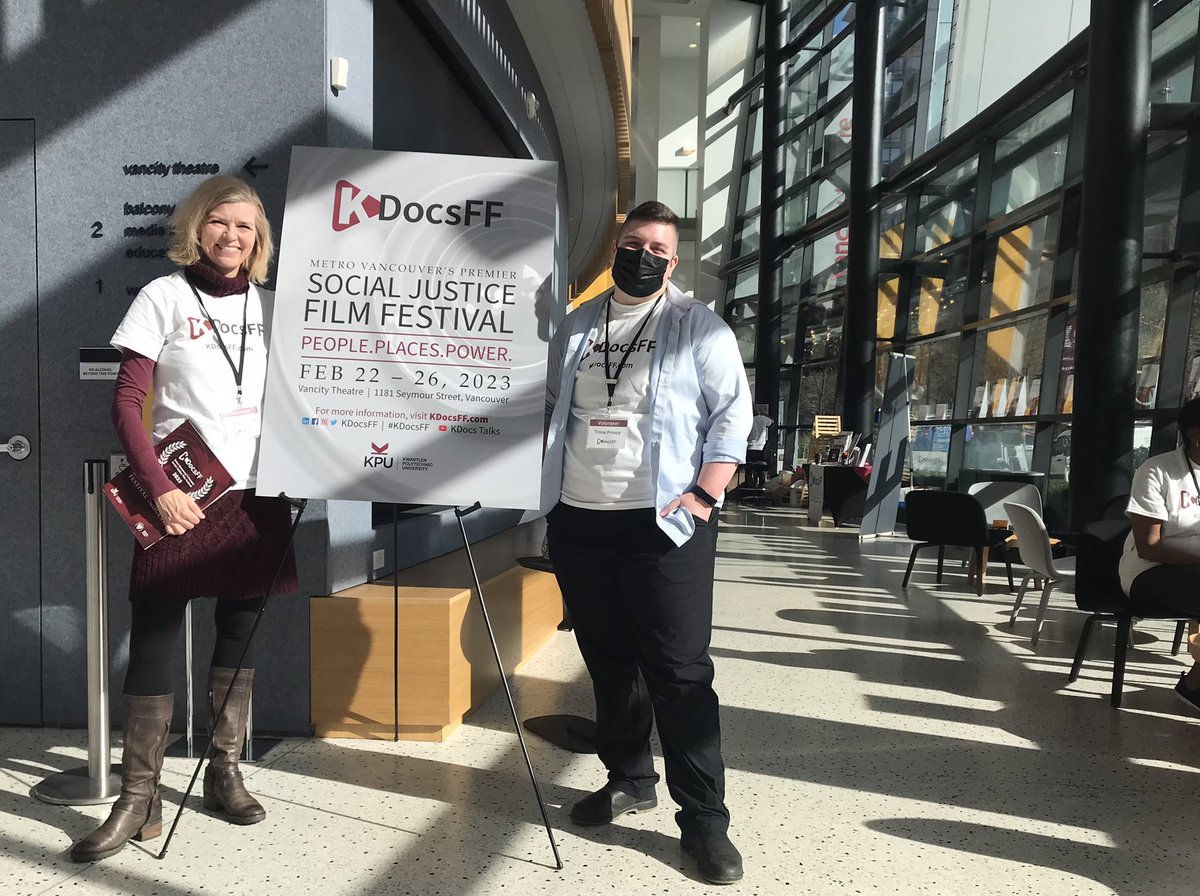 NFB_Katja's tweet image. The @KDocsFF volunteers are ready for you at the VIFF Centre. First show starts at 12:30 pm PST sharp. #KDOcsFF