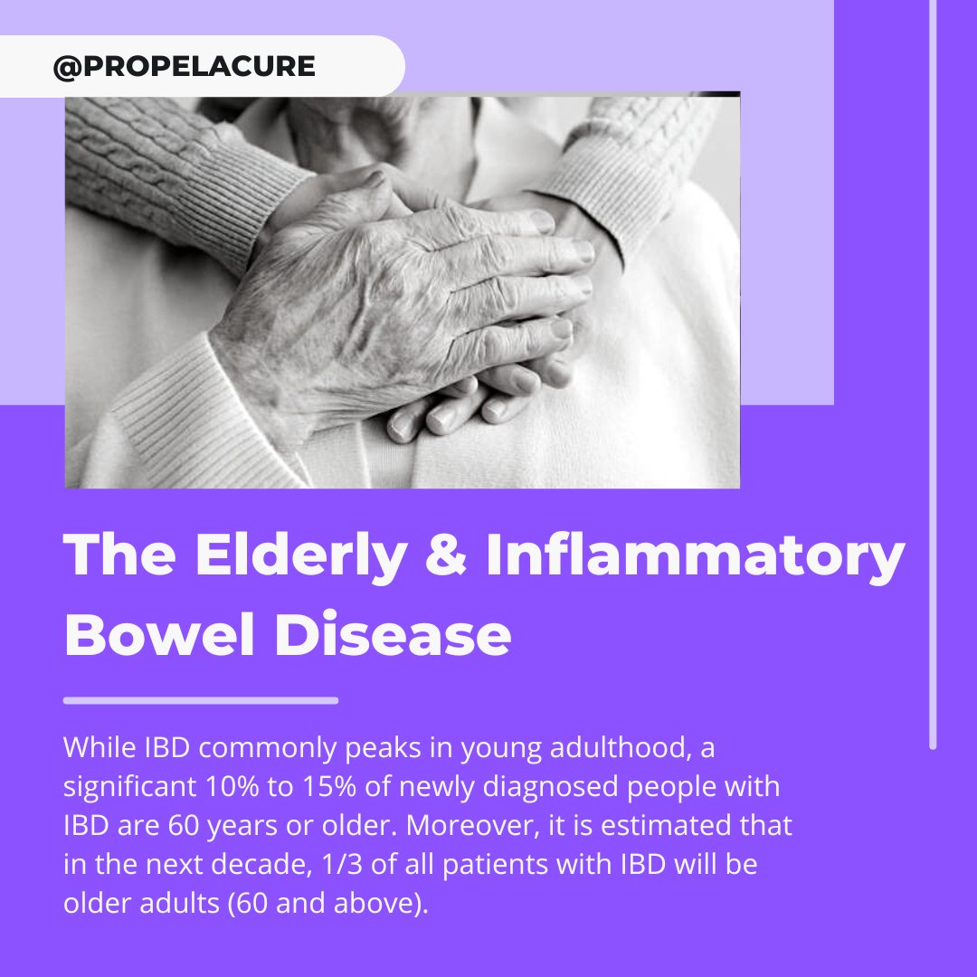 propelacure's tweet photo. The number of older adults with #IBD gets less attention than other subsets of patients, but the rate of new diagnoses in this group is among the fastest growing. More outreach to seniors for inclusion in IBD clinical trials (currently underrepresented) is imperative. 

#crohns https://t.co/lFQU1tPTLl