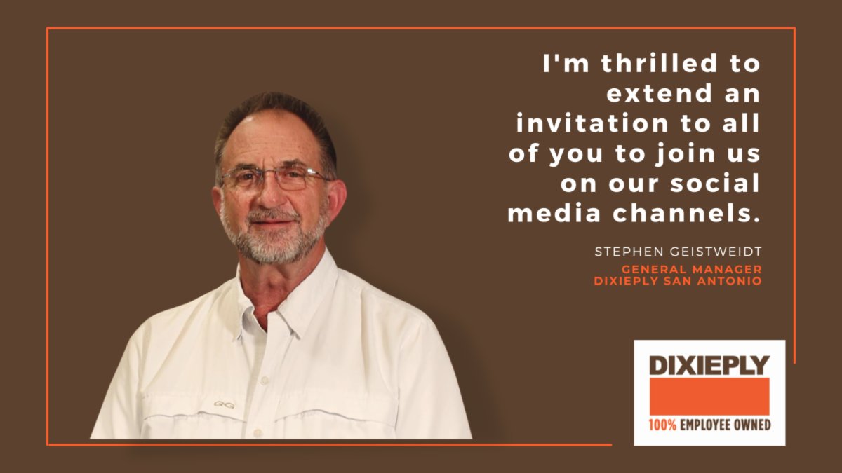 DixieplySA_tx's tweet photo. As the GM of Dixie plywood of San Antonio, I'm excited to connect with our valued customers on social media! Follow us for the latest news, tips, and insights on the lumber industry.
Stephen Geistweidt,
#lumberwholesaledistributor #Hardwood #Softwood #Plywood #dixieply https://t.co/1NjUh9zG8p