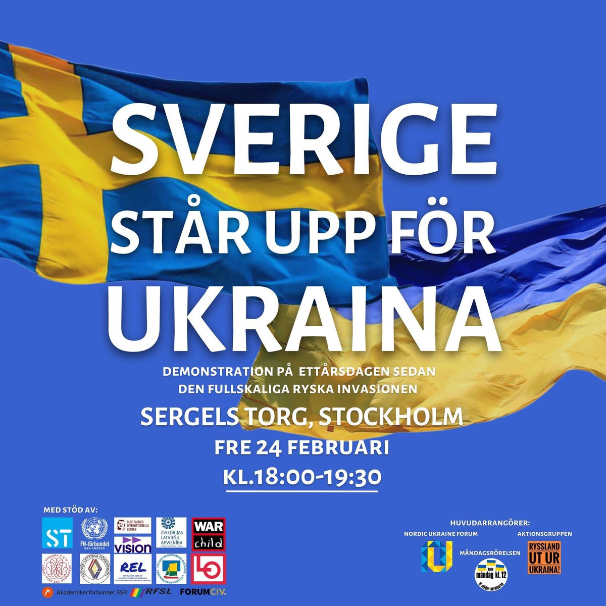 VictorHarju's tweet photo. Visst ses vi på segelstorg imorgon kl 18??
Slava Ukraini 🇺🇦 https://t.co/nRwpgWCd7N