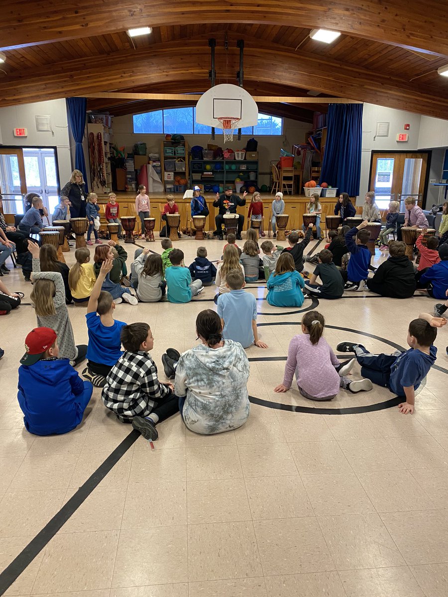 MsSawler's tweet photo. Great day covering for Mrs. Baker at @ssrsbpes today!  It was great to see students and staff again!  Thanks to Mr. Fells for sharing his drumming expertise! https://t.co/20XpV4S4B1