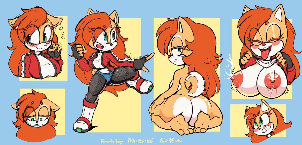 frosty_roy's tweet photo. Here's a 2hr 20min colored sketch sheet for @BandicootMayhem of his character Riley the Shiba Inu https://t.co/UsQjKWENcP