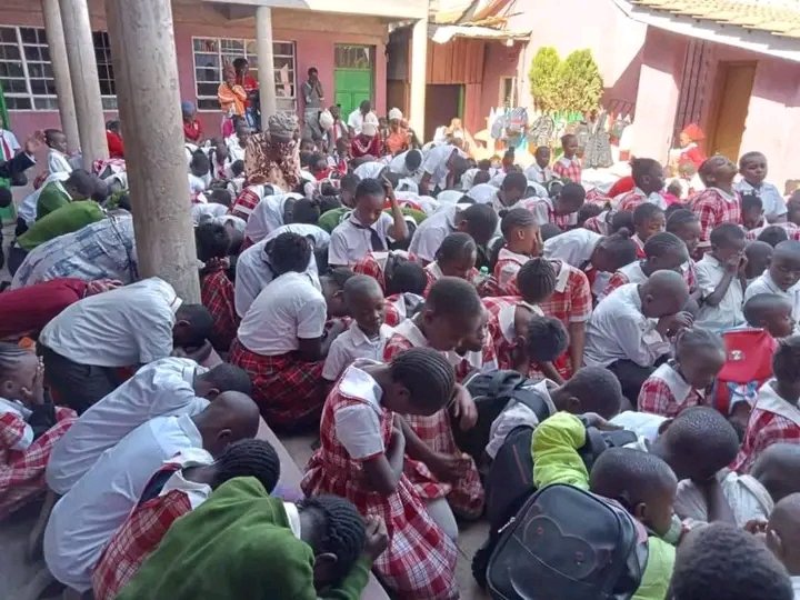 OdhiamboHelle11's tweet photo. After the dreadful #TheRevelationOfElijah pupils of palace educational center stopped learning to worship, celebrate and honor the GOD of the TWO MEGA PROPHETS https://t.co/kOePpQjliy