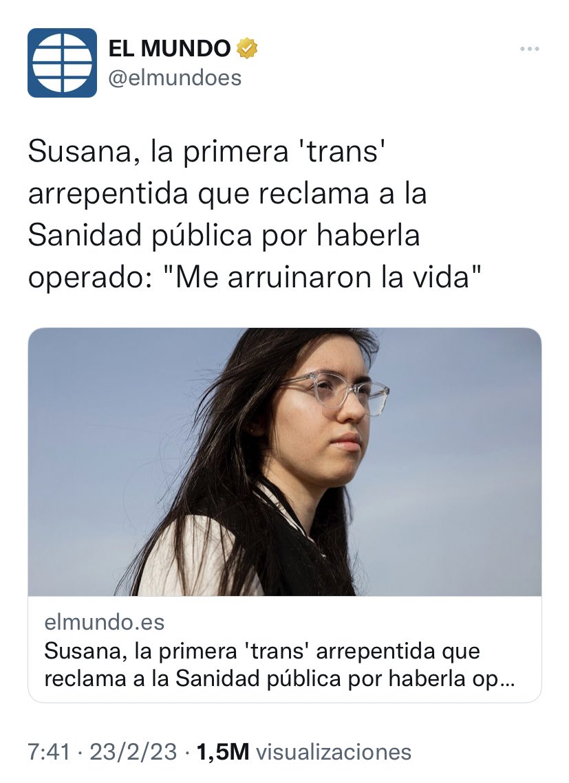 vox_es's tweet photo. Le extirparon pechos y útero sin supervisión psiquiátrica y no detectaron su autismo: "Me arruinaron la vida".

Sucedió en Galicia. 

Esto es la aberrante Ley Trans del PP de Feijóo. https://t.co/G4FLZIeMLX