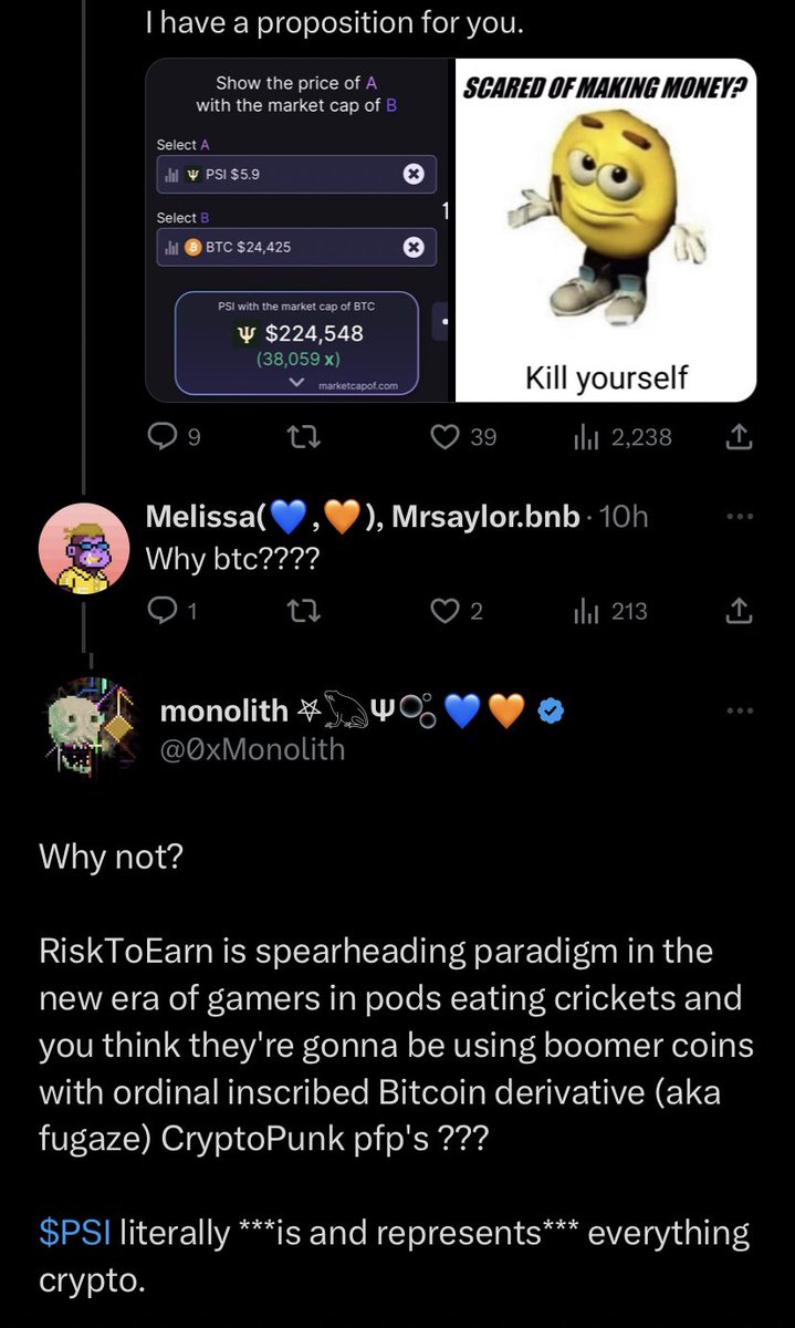 KuyrCrypto's tweet photo. It’s already overvalued at 45m and the shills on this one is akin to the natives running a buffalo jump 

The founder is the definition of a pseudo intellectual

“RiskToEarn is spearheading paradigm” 

lol is really all that is needed to be said https://t.co/e1q50BLipo