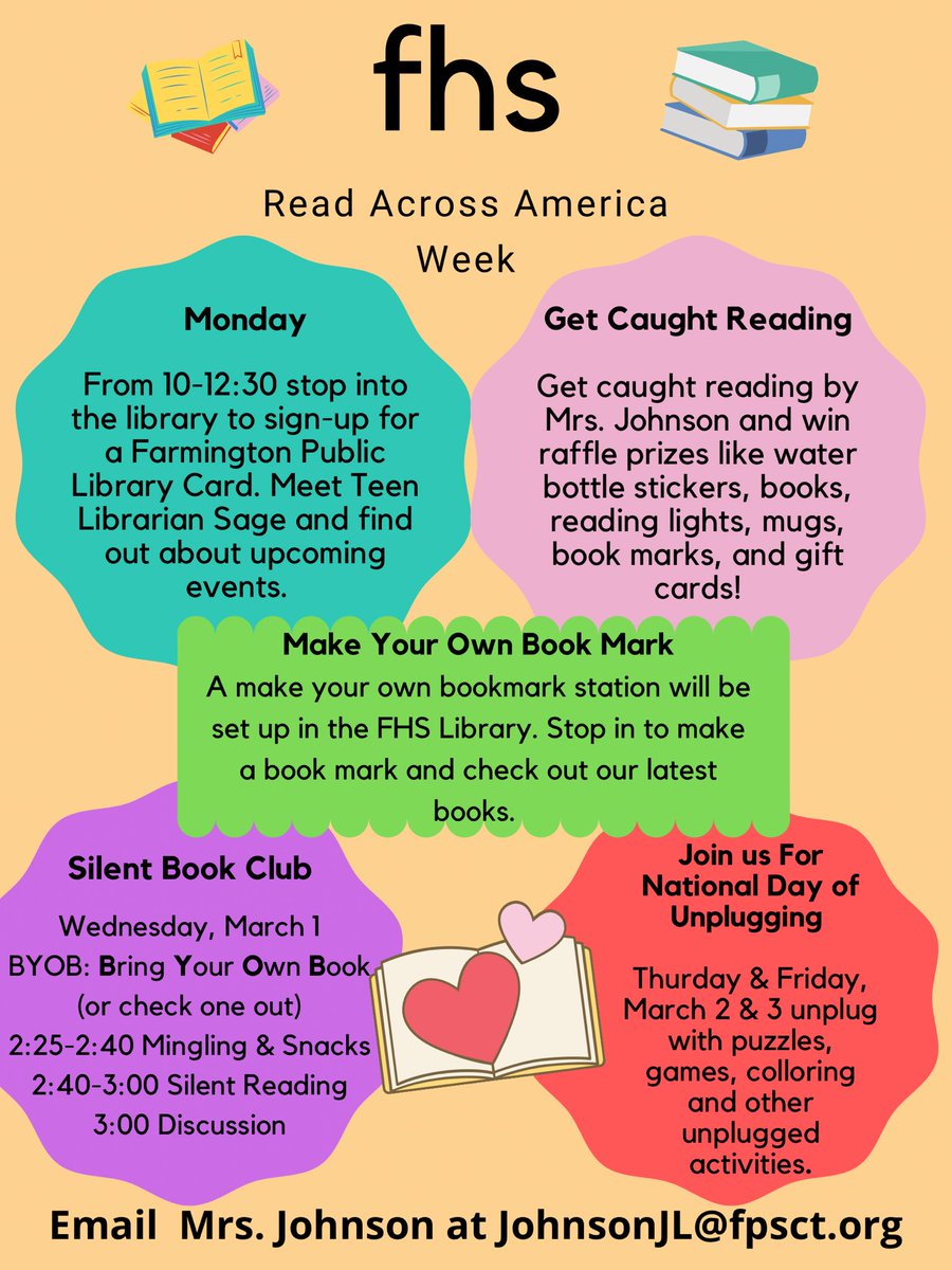 It’s not just for elementary school.  See how <a href="/1FarmingtonHS/">FarmingtonHS</a> celebrates Read Across America Week. @fhsactivities1 <a href="/FHSEnglishCT/">FHS English</a> <a href="/GallucciLauren/">Lauren Gallucci</a> <a href="/Mcintyrekh/">Kaitlin McIntyre</a> <a href="/fhsvoice/">FHS Voice</a>