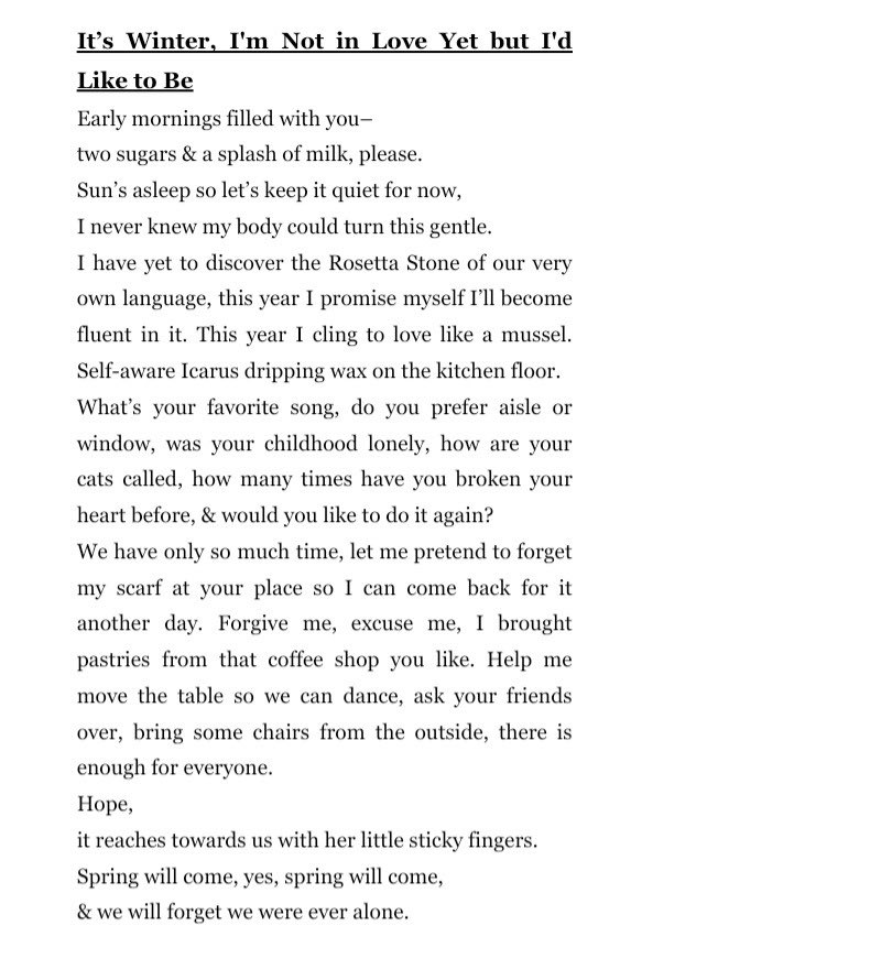 whotfisjade's tweet photo. ITS AMAZING HOW POETRY AFFECTS YOU THIS POEM PARTICULARLY MAKES ME WANNA HUG EVERY ONE I LOVE https://t.co/VeEsjhk8jd