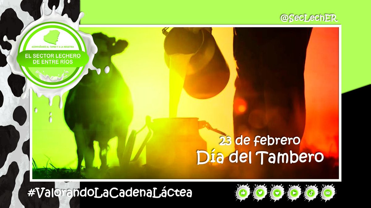 ¡¡¡Feliz Día del #Tambero!!! A todos los incansables #productoreslecheros que contra viento y marea, atravesando un sinfín de adversidades, continúan trabajando para llevar la #leche y los productos #lácteos a la mesa de los argentinos, engrandeciendo a nuestro país 🐮🥛🇦🇷😉