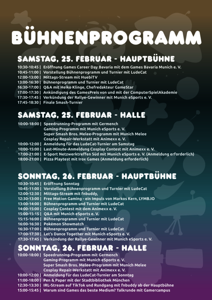 Animexx_MUC's tweet photo. Yay, hier gibt es die komplette Programmübersicht der GG Bavaria für das kommende Wochenende!

Animexx ist beide Tage da, am Sonntag um 14 Uhr gibt es den Cosplay-Contest! Außerdem gibt es ständig was zu zocken und zu schauen.

https://t.co/PP6tXEk03e https://t.co/k5h6uMvQwN