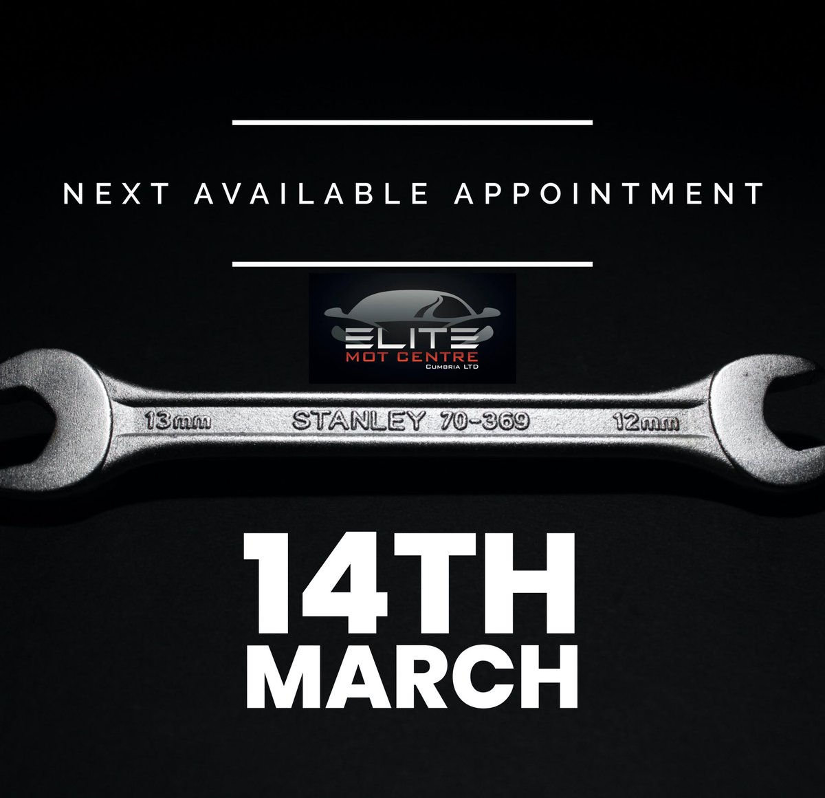 Elitemot's tweet photo. We are in to nearly 3 weeks fully booked most of the time. Please book extra early 

Check your MoT expiry dates &amp; service due dates &amp; book early by CLICKING THE LINK BELOW 
 
👉 https://t.co/FAxkVKVuik

https://t.co/xaPxyGKov5
01946820735
THE POWER BEHIND A HAPPY MOTOR !! https://t.co/afCErI7Jz9