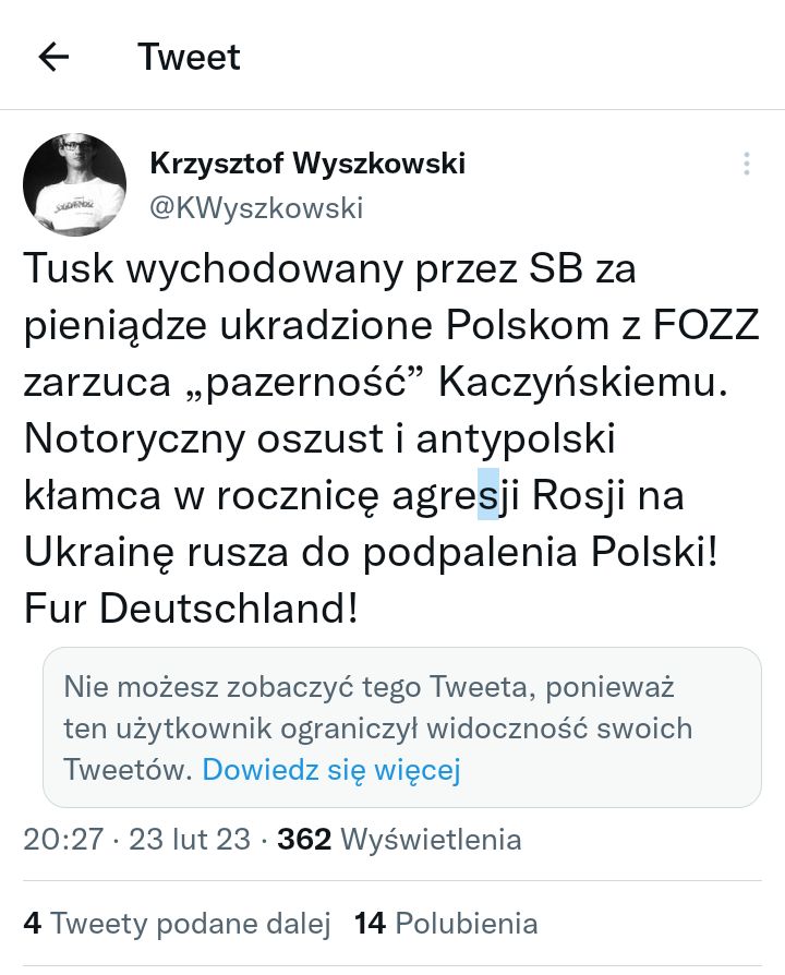CHARZYNSKIKAROL's tweet photo. Pan @KWyszkowski doradca wojewody #Drelich a @PUW_Gdansk właśnie poprosił aby @donaldtusk skierował przeciw niemu pozew. Dziś weteran WZZ z lat 70 XX wieku przekroczył granicę. https://t.co/V5o3b8oyO8