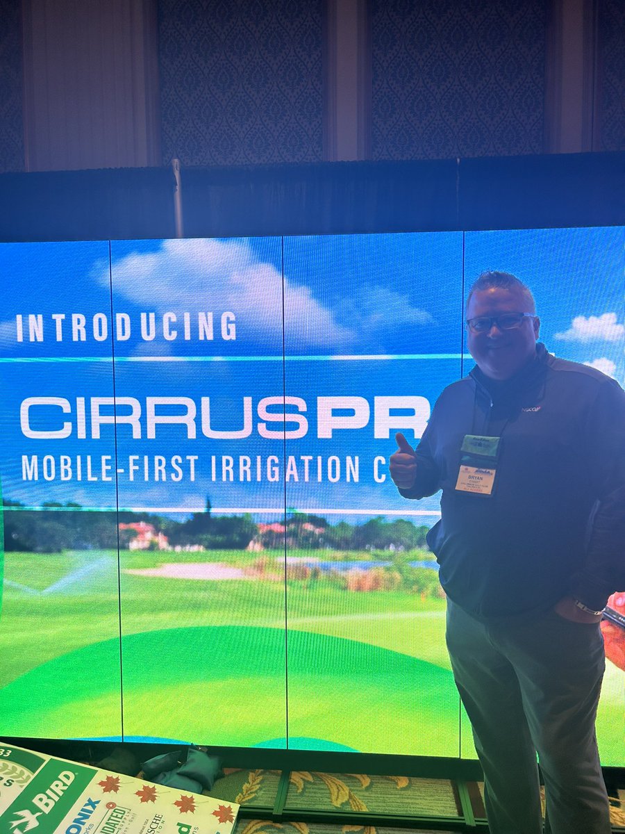 Checking out the new #CirrusPRO control system at the <a href="/GolfSupers/">CGSA</a> conference trade show. <a href="/ericabeckgolf/">Erica Beck</a>