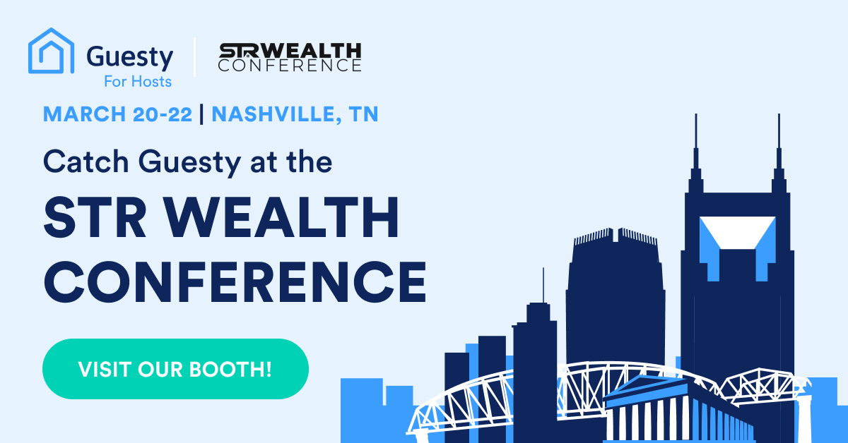 guestyforhosts's tweet image. Will we be seeing you at this year&apos;s #STRWealthConference? 👀

Join #GuestyForHosts in #Nashville from 3/20-22 ⚡️ Catch us alongside #shorttermrental industry legends! 

&amp;gt;&amp;gt; Set a time to meet with our team 1:1 here: calendly.com/guesty-demos/m…