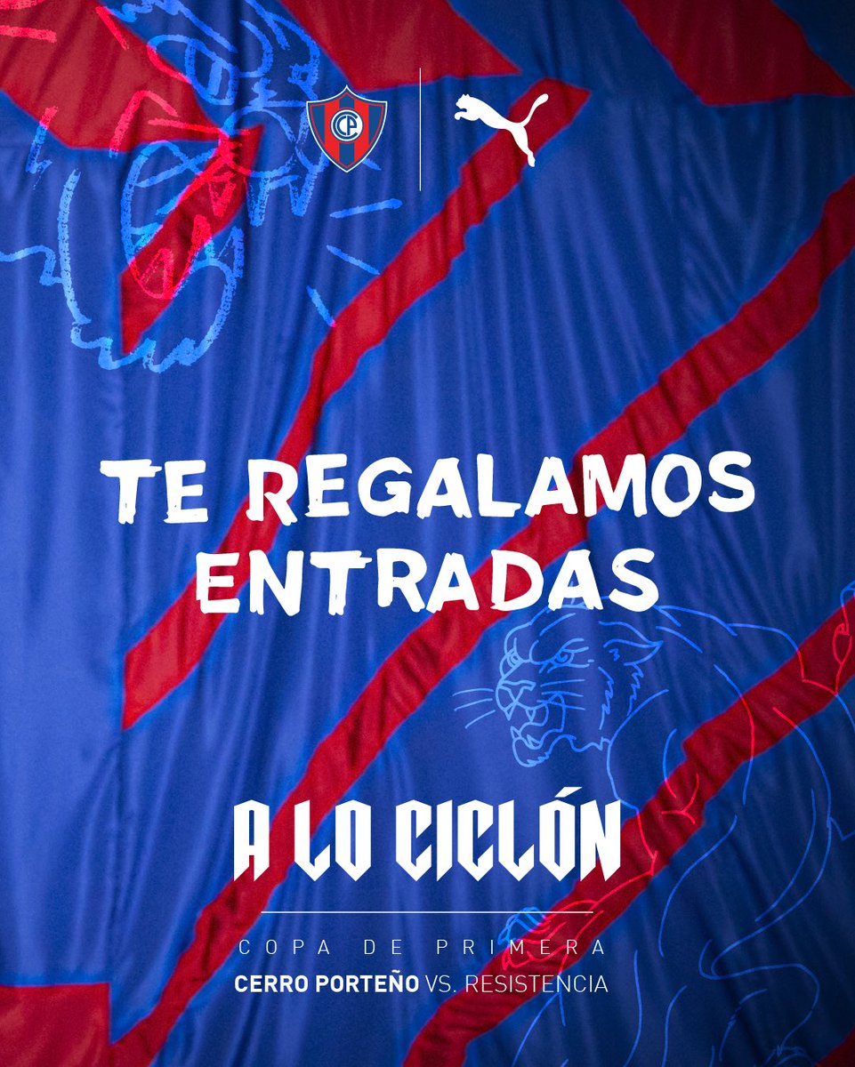 PUMAParaguay's tweet photo. ⚠️Regalamos 4 pares de entradas⚠️

Para participar solo tenés que:
1. Darle RT. 
2. Arrobarle a tu dupla de cancha que querés que te acompañe🫱🏻‍🫲🏼

Se sortea MAÑANA viernes 24 de febrero.

#Puma #JuegaElMásPopular  🔴🔵🌪️ https://t.co/6FMIrJpXLw