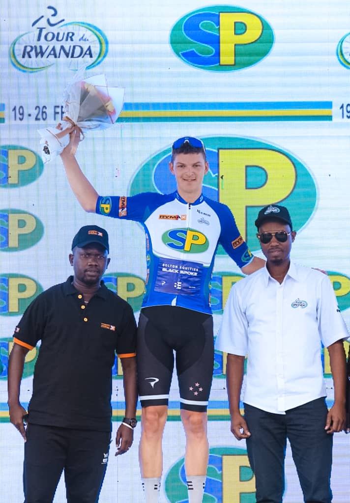 tour_du_Rwanda's tweet photo. #TdRwanda23 Stage 5 Podium Photos & Results
Sprints Classification sponsored by @SPRwanda
🥇 @jamesfouche98 (@BlackSpokeNZ) 23pts
🥈 @MarcPritzen (@EFNIPPODevo) 8pts
🥉 Nsengimana Jean Bosco (@cyclingrwanda) 6pts
#SPRwanda #SPStations https://t.co/uYfxOi8FL9