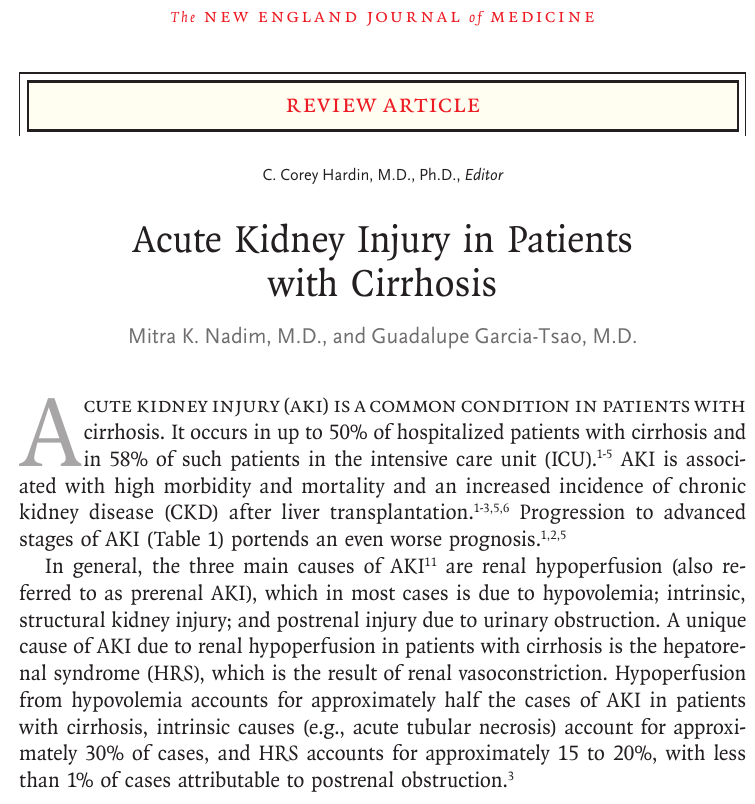 MHcsba's tweet photo. New England Journal of Medicine (NEJM) 2023: Falla renal aguda en paciente con cirrosis
DOI: 10.1056/NEJMra2215289
#MedEd #MedTwitter https://t.co/0ugLjbgAP5