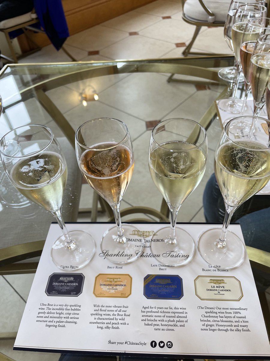 Kathy_P's tweet photo. ⁦@domainecarneros⁩  Bubbles!   So decadently good. #ChateauStyle https://t.co/1YzzZUdSnH