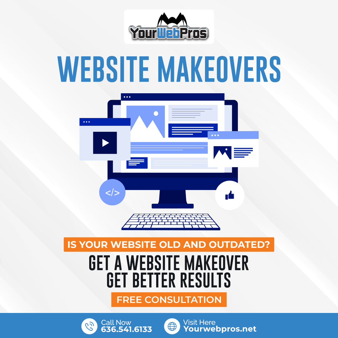 yourwebpros's tweet photo. Why a #Website #Makeover ?
A fresh design causes visitors to spend extra time looking at your content. You also have the ability to tweak your site according to historical data. You might learn that your visitors are using mobile devices more than desktop.
https://t.co/aG8dUL8POs https://t.co/TuJ0m0WhVD