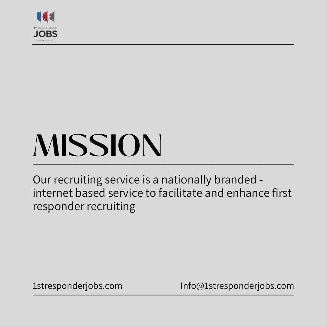 1st Responder Jobs (1ResponderJobs) / Twitter