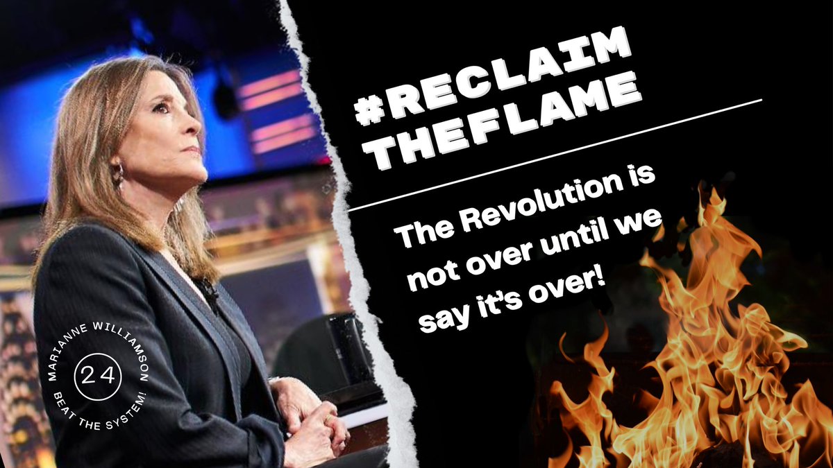 NoahLopez25's tweet photo. @marwilliamson #reclaimtheflame #forcetheprimary #disruptthesystem https://t.co/fTcd4BNRCs