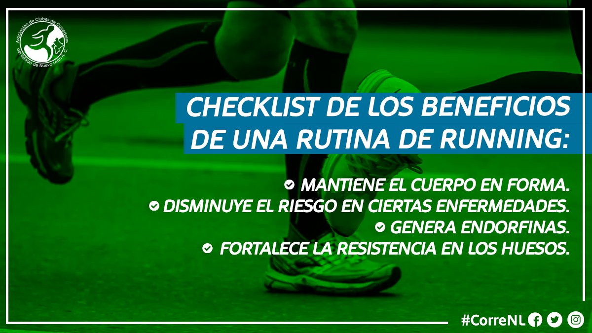 Te presentamos, una ✅checklist que debes guardar si te interesa tener algunos de los beneficios que tiene hacerlo parte de tu rutina🤩:
#CorreNL #Runner #Running #RutinadeRunning