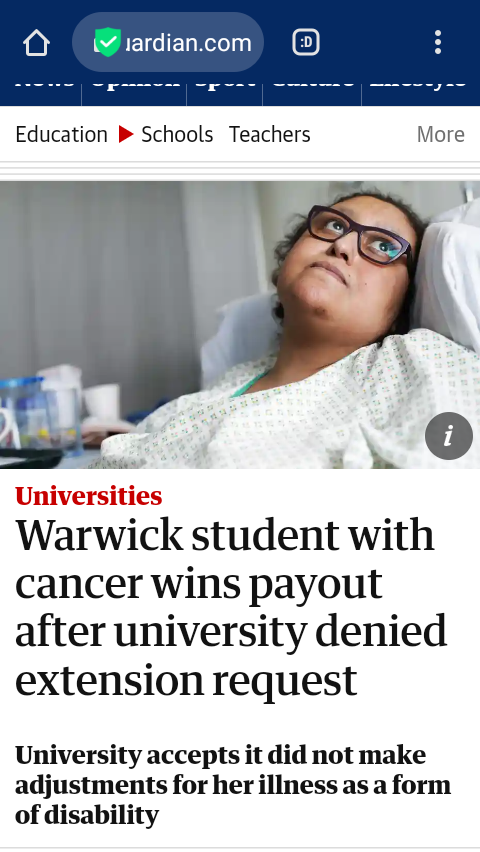 UnisResistBorders #WearAMask #BordersKillKnowledge (@unisnotborders) on Twitter photo Coverage in this evening's <a href="/guardian/">The Guardian</a> about the #LetRihamStay campaign. Read more here: theguardian.com/education/2023…
Riham: “These battles were imposed on me at a time when I was contending with death and at war with my own body. I was forced to fight on so many fronts." Coverage in this evening's <a href="/guardian/">The Guardian</a> about the #LetRihamStay campaign. Read more here: theguardian.com/education/2023…
Riham: “These battles were imposed on me at a time when I was contending with death and at war with my own body. I was forced to fight on so many fronts."