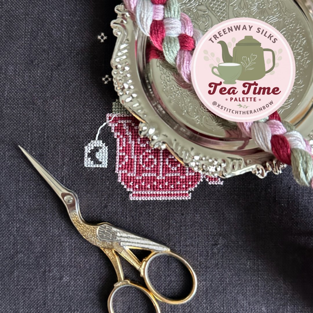 WildVioletCS's tweet image. Something moon-filled and magical is brewing in my pattern for Treenway Silks Tea Time Palette with XStitch the Rainbow ⁠🌙⁠
