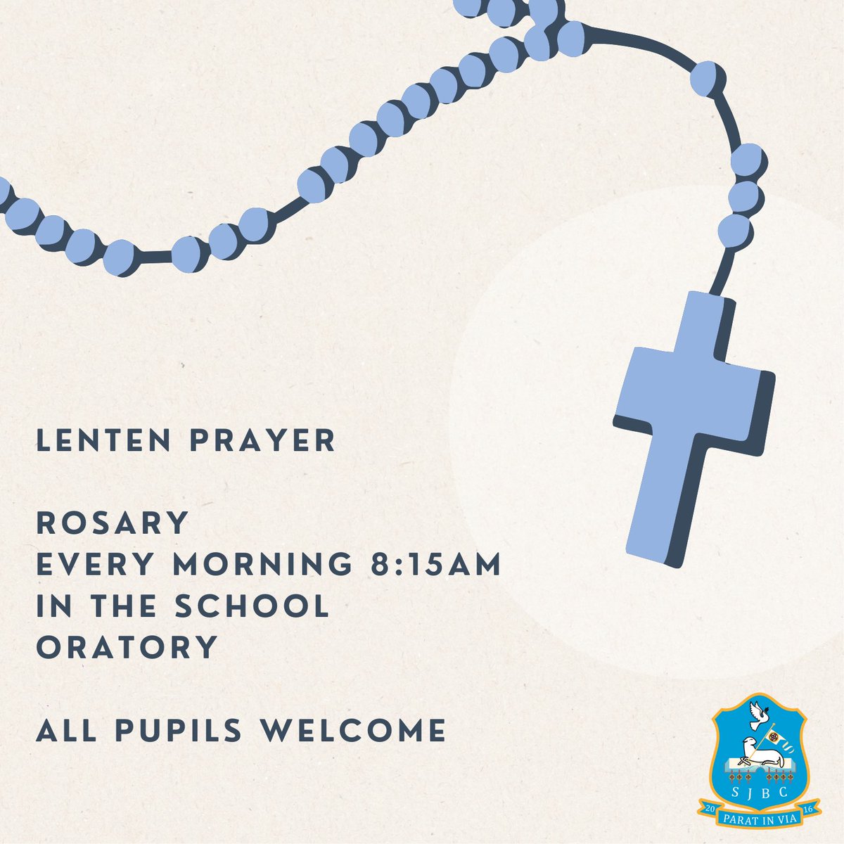Reminder we are praying each morning in our Oratory during Lent. 🙏🙏
