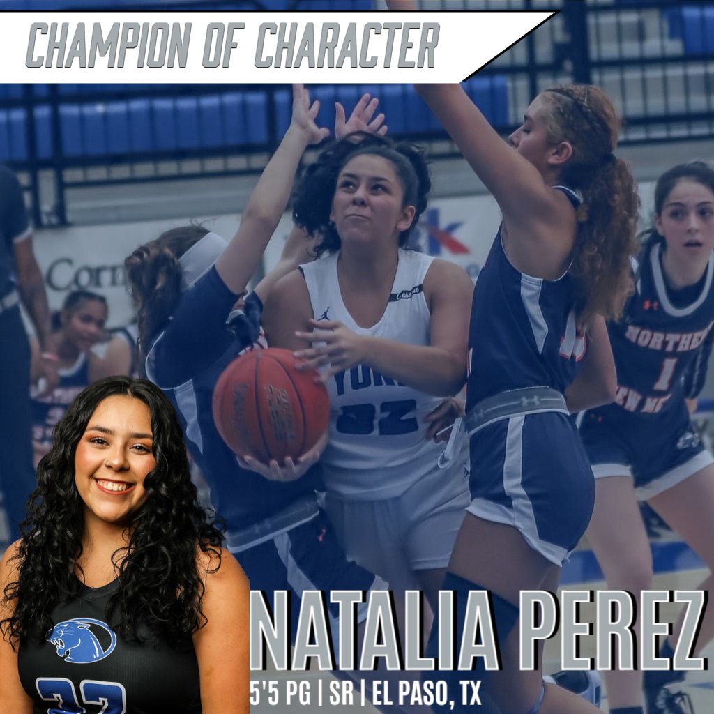 YUPanthersWBB's tweet photo. Congratulations to Natalia Perez for receiving the Champion of Character award! Natalia exemplifies integrity, honesty and has leadership skills that helped our team be successful this season! #GoPanthers! #kcacwbb #YorkUniversityNE #BelieveInYU https://t.co/74H6hGyrPy