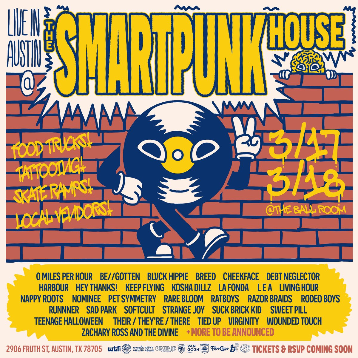 smartpunk's tweet photo. Hello friends! We're excited to announce that we'll be back in Austin doing some fun shows during the uh... musical showcase that uh... we can't really talk about?

Anyway, big thanks to all the artists/people behind the scenes that are making this happen! More info soon! https://t.co/2Qt7WXRQJo