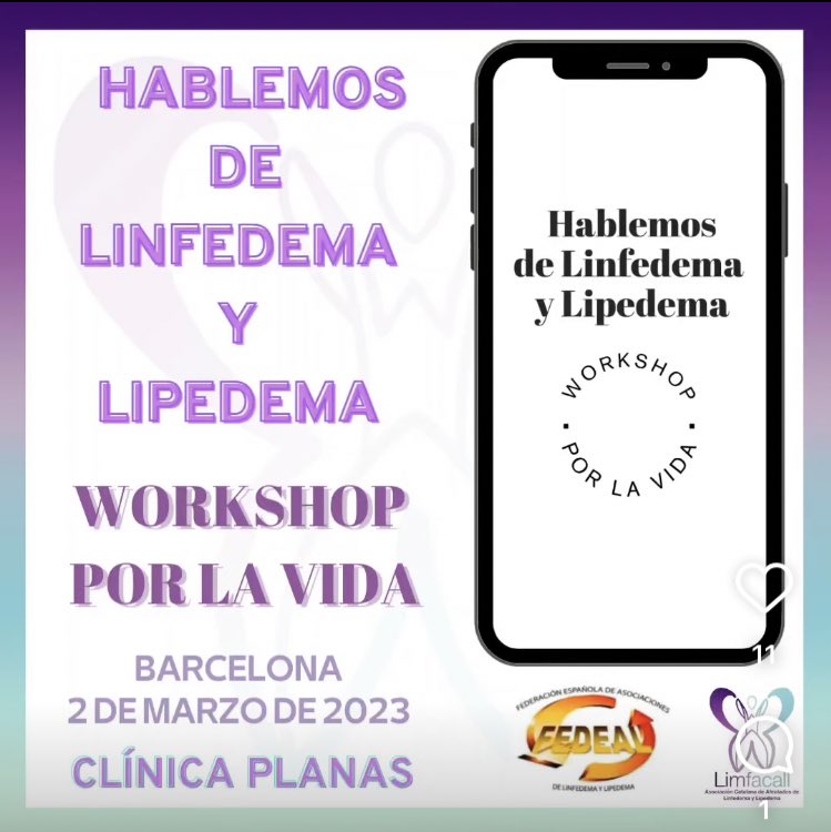 limfacall's tweet photo. El próximo 02/03 a ls 18h estaremos presentes en el Workshop "Hablemos de #Linfedema y #Lipedema" que organiza @clinicaplanas y el @drjaumemasia. Será un encuentro de Profesionales, Pacientes y Asociaciones de Pacientes por el día Mundial del Linfedema. https://t.co/YXMMwrII6L