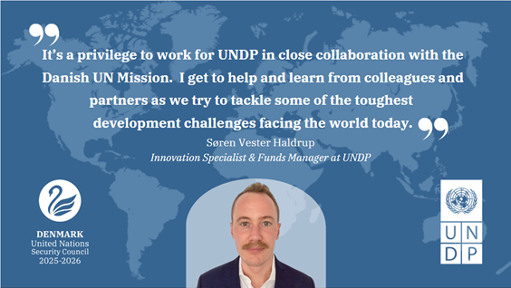 UNDP's tweet photo. Meet Soren Haldrup, one of our talented staff from 🇩🇰 at the @UN!

@Soren_VH is Innovation Specialist and Fund Manager working with us to develop a new #InnovationFacility to tackle complex development challenges and improve how to measure and evaluate impact on these issues. https://t.co/eipVmsxN8E