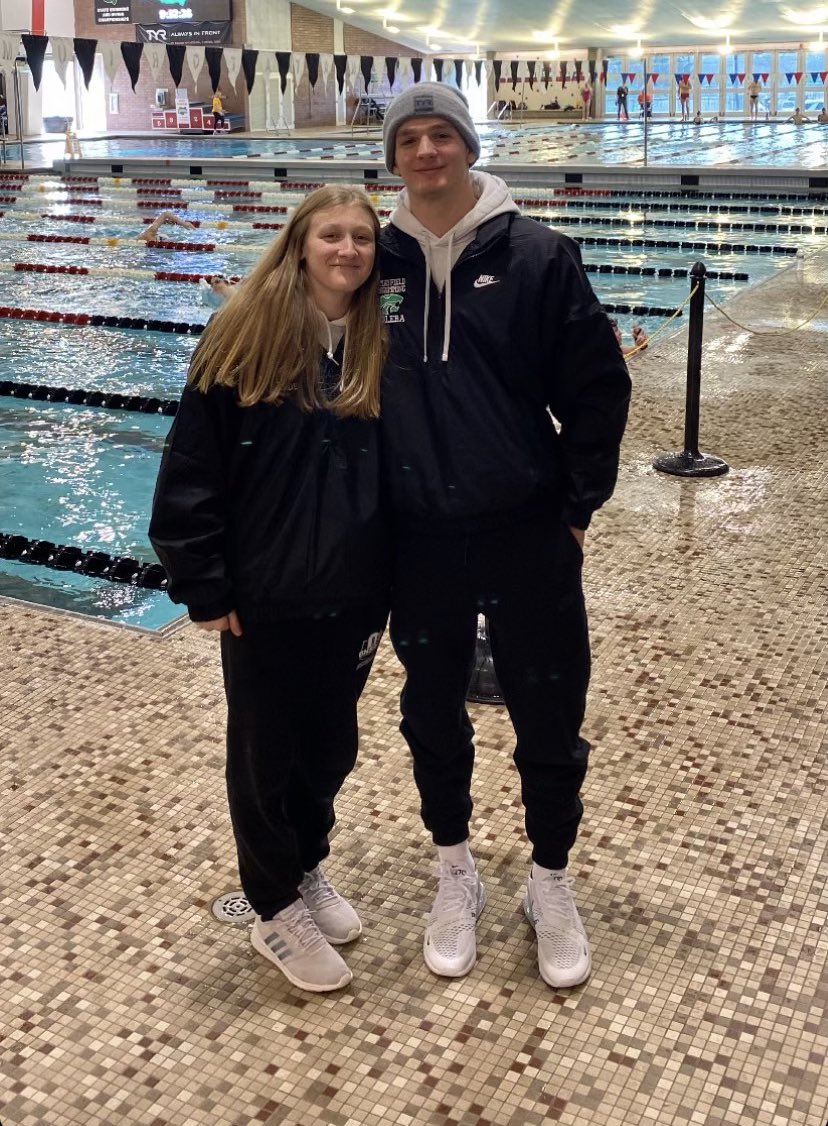 MayfieldSwim's tweet photo. Danielle Grande &amp; Kyle Gleba have arrived in Canton! https://t.co/w01iTWWyTM