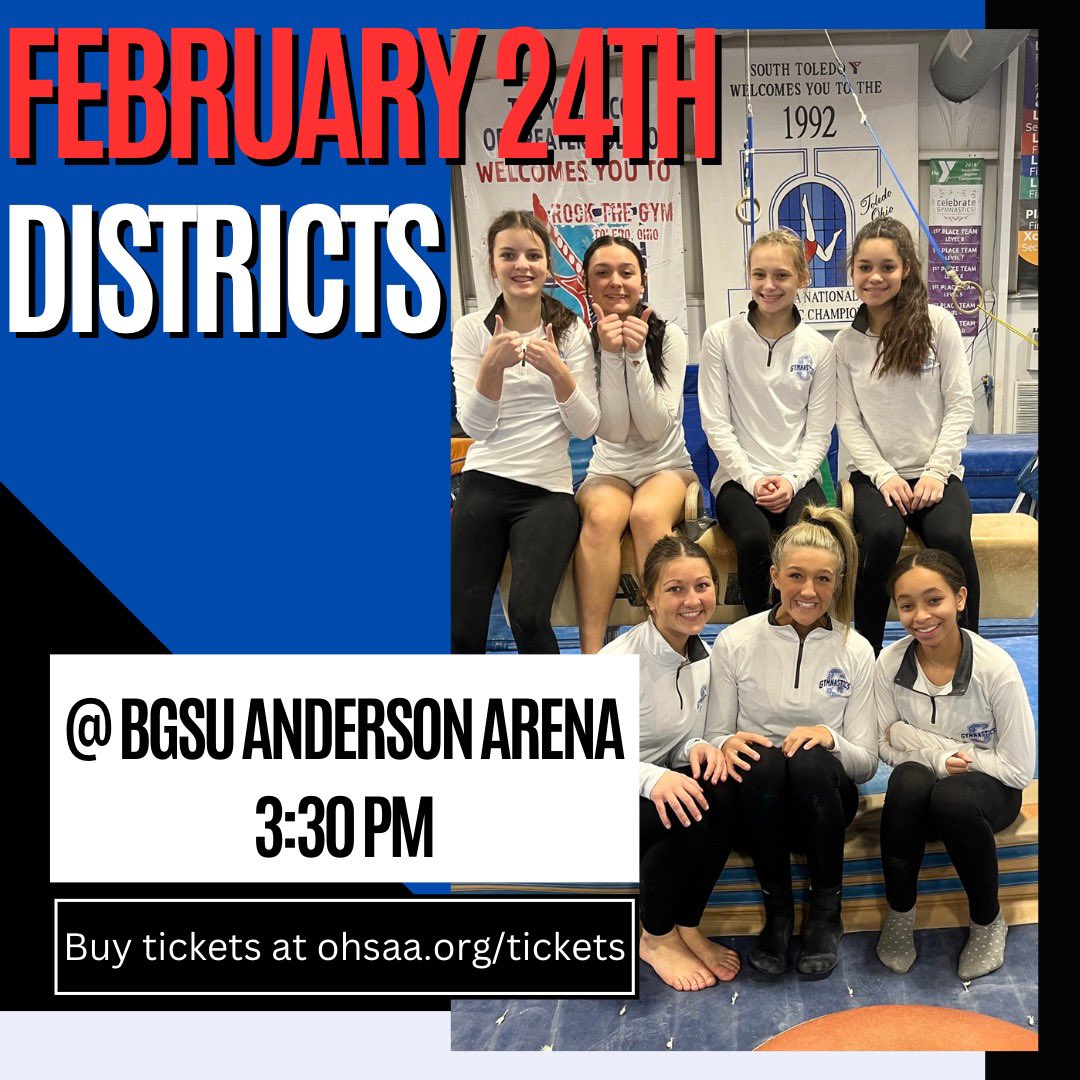 gymnasticsdevil's tweet photo. Come support the girls at Districts tomorrow @ 3:30 https://t.co/y7r26LfBRb