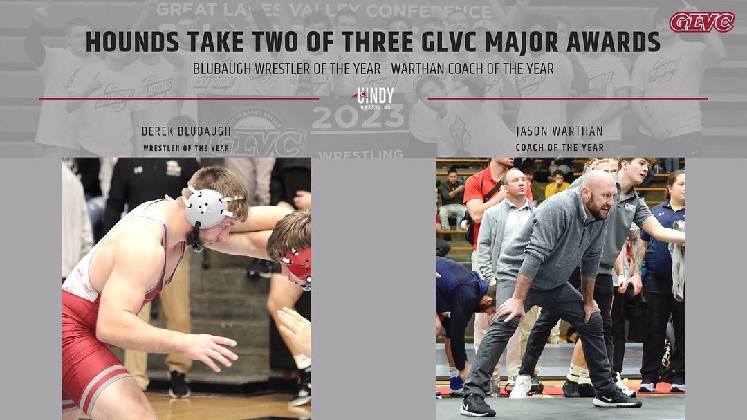 UIndyWrestling's tweet photo. The Hounds cleaned up in the annual @glvcsports awards, with NINE Greyhounds earning conference honors. https://t.co/EXfP3Vb21k