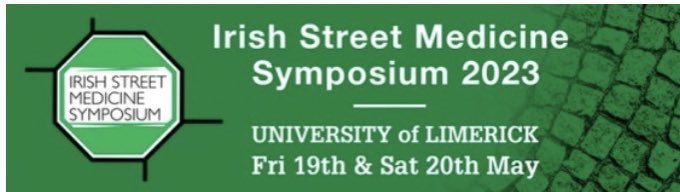 6th Irish #StreetMedicine Symposium taking place in May at @UL is now open for registration & submissions 👍🏽 Organised with support from @MedicineAtUL @CommHealthMW @roinnslainte @SafetynetPC @HSE_SI & featuring @pwidpride 👏🏻 See primarycaresafetynet.ie/2023ismssympos… #isms23 #inclusionhealth