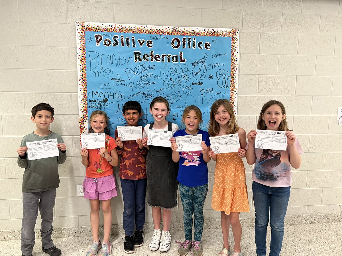 Mr. DeMay’s class broke a school record today for positive office referrals! Look at all these 3rd graders being amazing and helping keep our playground clean! @OldHundredES #oneccps