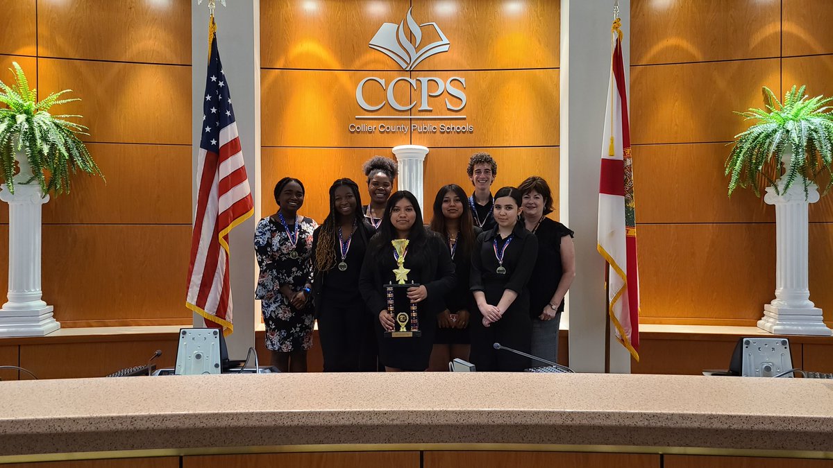 collierschools's tweet photo. Congrats to our 2023 High School Debate winners! Novice Finals @GCSharks (1st place) and @WeAreLely  (2nd place). Varsity Finals  @GCSharks (1st place) and @PalmettoRidgeHS (2nd place). #CCPSProud https://t.co/WFZQrh2evU